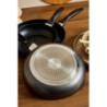 Set di 6 padelle alluminio cm28 grigio fondo induzione cucina