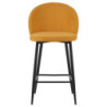 Set di 4 sgabelli Shelly tessuto senape 50x54,5x96,5cm moderni