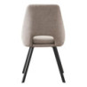 Set di 2 sedie Miranda tessuto beige gambe nere 56x48x85,5cm