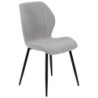 Set di 4 sedie Jole tessuto grigio gambe nere 47x58x85cm moderne