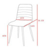 Set di 4 sedie Livia tessuto senape gambe nere moderne