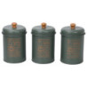 Set di 6 barattoli Green Metal latta decorata oro 1000ml cucina