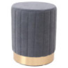 Set di 2 pouf Nadya velluto grigio scuro 31x31x38cm salotto moderno