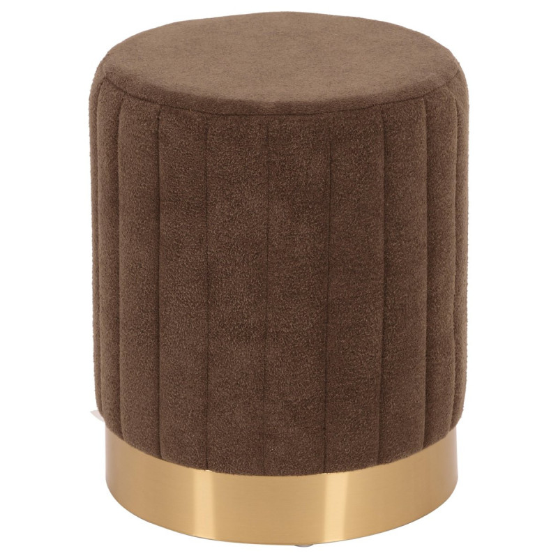 Set di 2 pouf Nadya velluto tortora 31x31x38cm salotto moderno