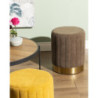 Set di 2 pouf Nadya velluto tortora 31x31x38cm salotto moderno