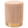 Set di 2 pouf Nadya velluto beige 31x31x38cm salotto moderno