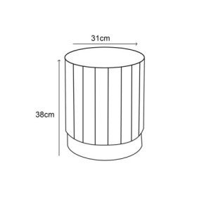 Zoom Set di 2 Pouf Nadya In Velluto Ocra Dimensione 31x31x38cm