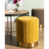 Set di 2 pouf Nadya velluto ocra 31x31x38cm salotto moderno