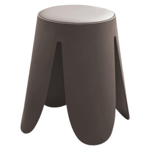 Set di 6 Sgabelli Johnny In Pp+pu Tortora Ø 45x H45 Cm