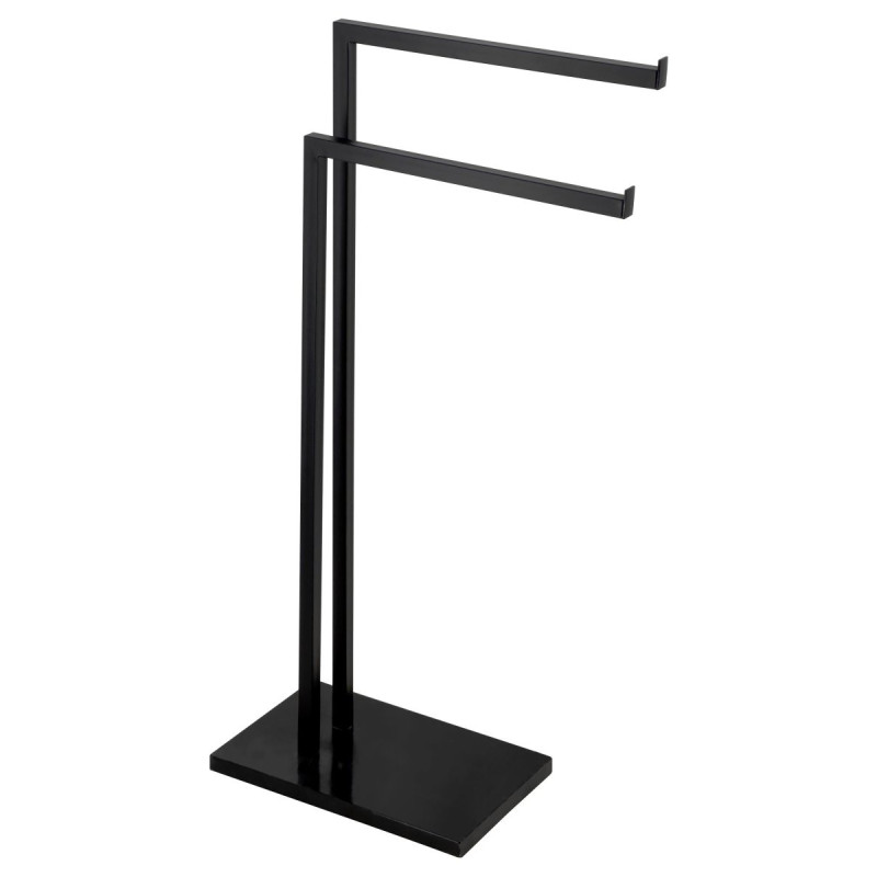 Set di 6 piantana portasalviette Loto nero due bracci bagno moderno