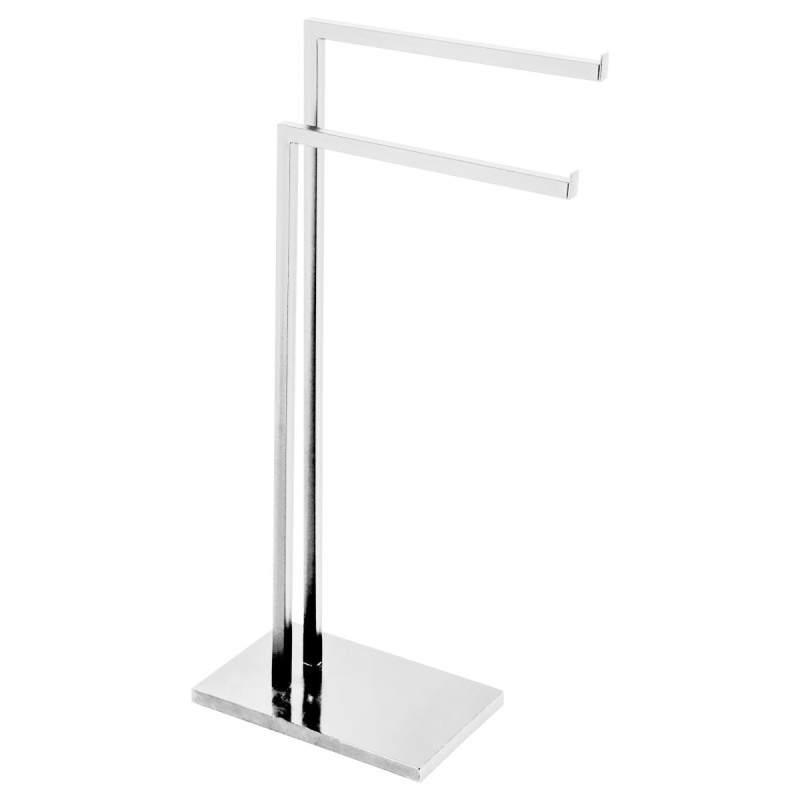 Set di 6 piantana portasalviette Loto acciaio due bracci bagno