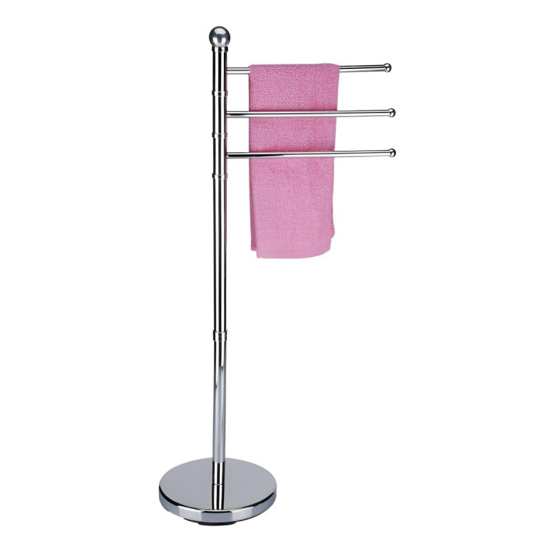 Set di 4 piantana portasalviette Ninfea acciaio tre bracci bagno
