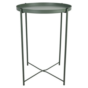 Set di 4 Tavolini Frosty Verde Scuro Opaco ø37xh50 Cm