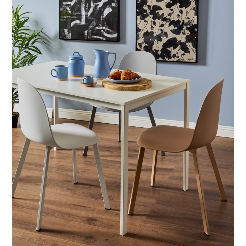Set di 4 Sedie Mael in PP Tortora - Design Moderno e Versatile