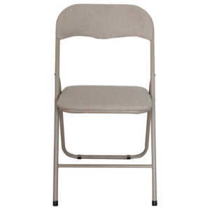 Zoom Set di 6 Sedie Pieghevole Solana In Tessuto Boucle' Beige