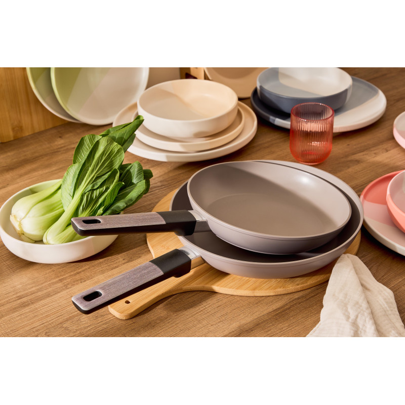 Set di 8 padelle Mood Gray alluminio forgiato 24-28cm induzione