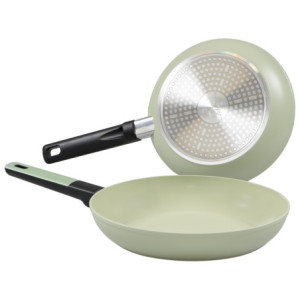 Zoom Set di 4 confezioni 2 Padelle 24/28 Mood Green Alluminio Forgiato F induzione