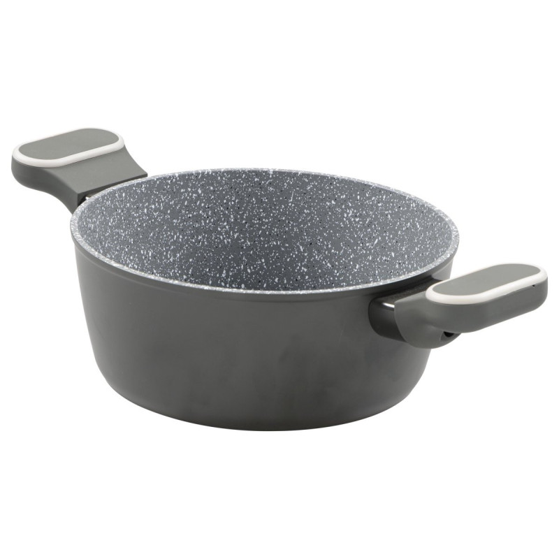 Set di 6 casseruole alluminio forgiato Grit Stone 24cm induzione