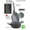 Set di 6 casseruole alluminio forgiato Grit Stone 24cm induzione