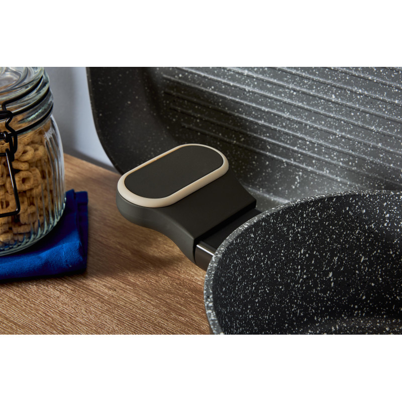 Set di 6 casseruole alluminio forgiato Grit Stone 24cm induzione