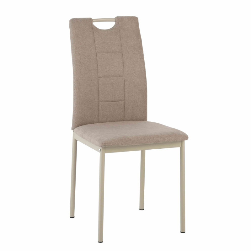 Set di 4 sedie Ellen tessuto sabbia moderne casa living cucina