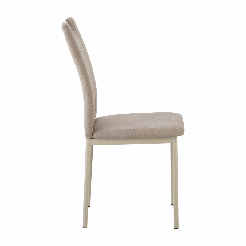Set di 4 sedie Ellen tessuto sabbia moderne casa living cucina