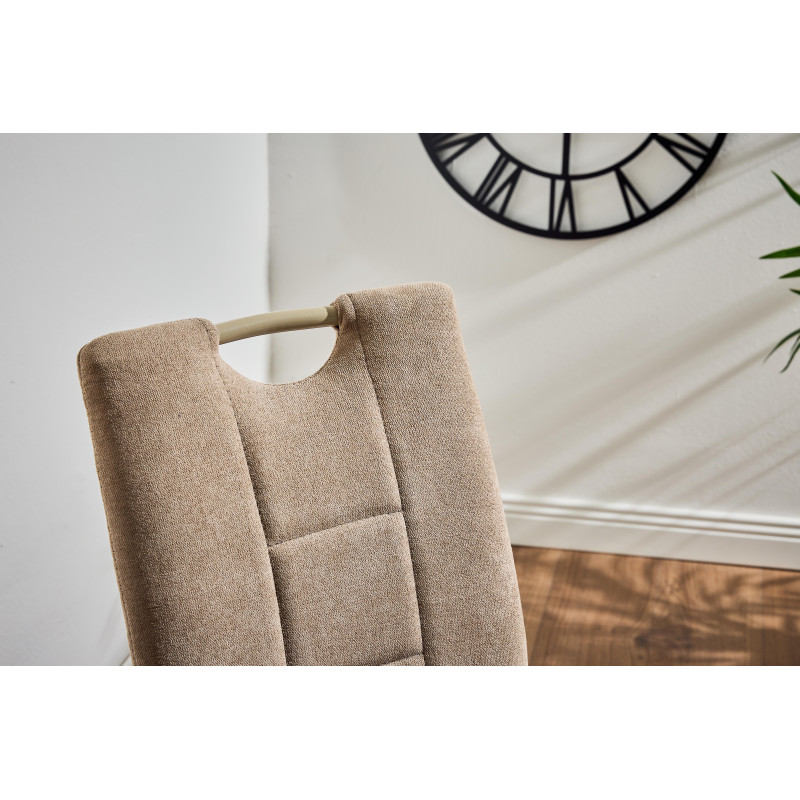 Set di 4 sedie Ellen tessuto sabbia moderne casa living cucina