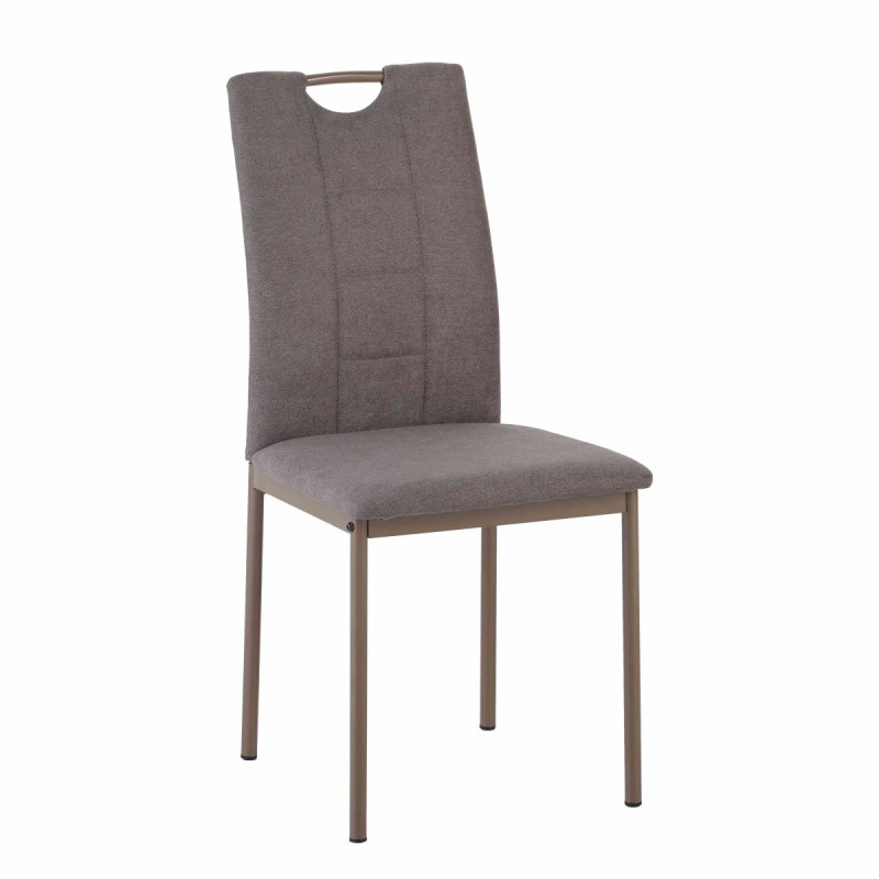 Set di 4 sedie Ellen tessuto tortora moderne casa living cucina