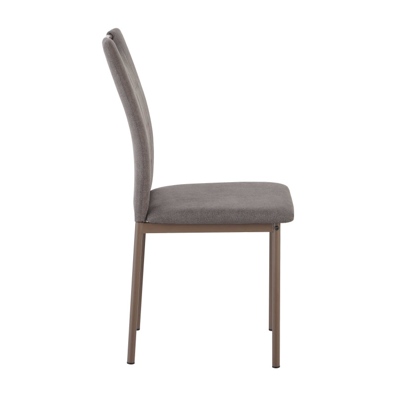 Set di 4 sedie Ellen tessuto tortora moderne casa living cucina