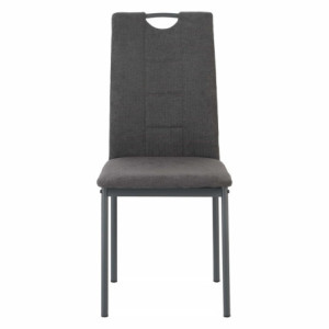 Zoom Set di 4 Sedie Ellen In Tessuto Grigio Scuro