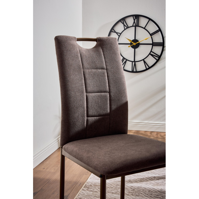 Set di 4 sedie Ellen tessuto grigio scuro moderne casa living