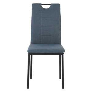 Zoom Set di 4 Sedie Ellen In Tessuto Blu