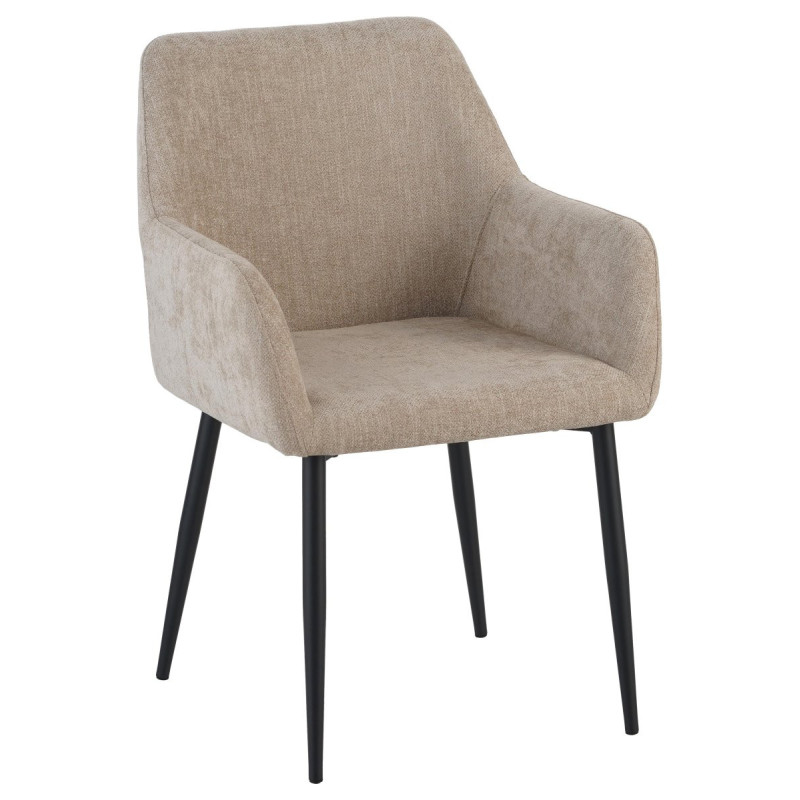 Set di 4 poltrone Shirley tessuto beige moderne casa living