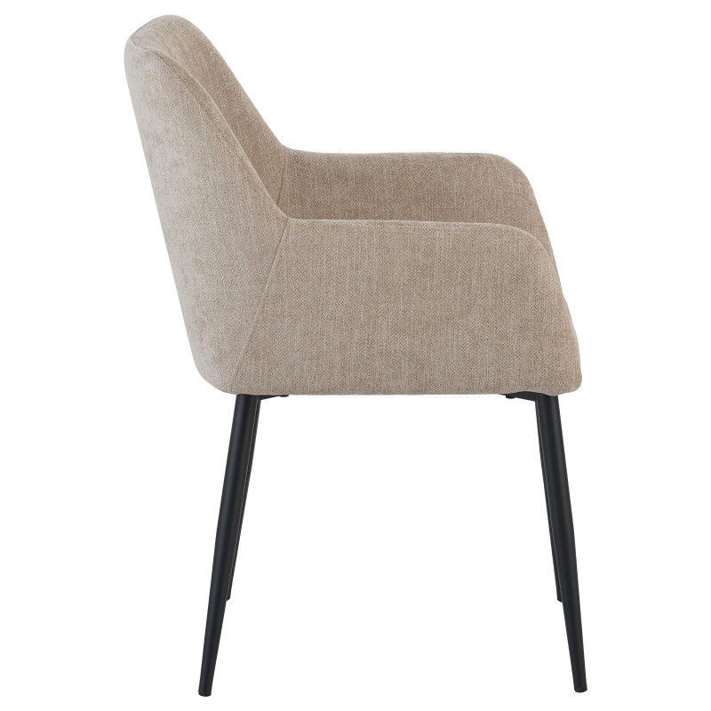 Set di 4 poltrone Shirley tessuto beige moderne casa living