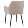 Set di 4 poltrone Shirley tessuto beige moderne casa living