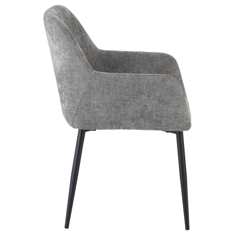 Set di 4 poltrone Shirley tessuto tortora moderne casa living