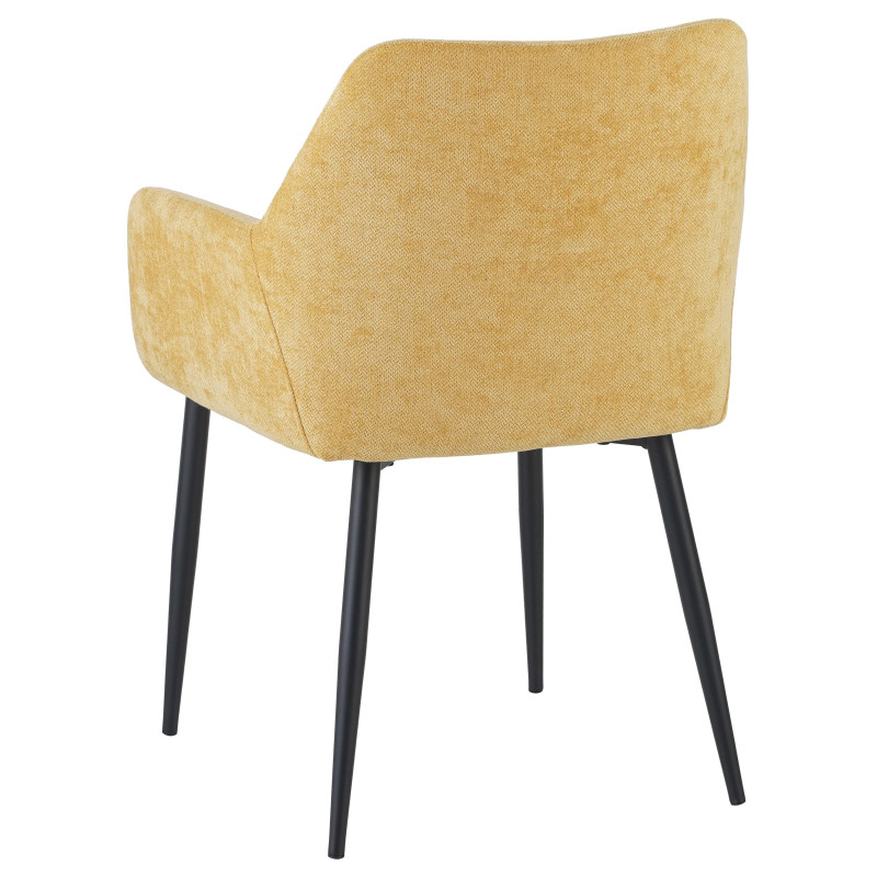 Set di 4 poltrone Shirley tessuto ocra moderne casa living