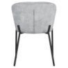 Set di 4 sedie Jackie tessuto grigio gambe nere moderne casa