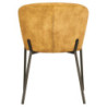 Set di 4 sedie Jackie tessuto ocra gambe nere moderne casa