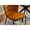 Set di 4 sedie Jackie tessuto ocra gambe nere moderne casa
