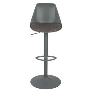 Zoom Set di 2 Sgabelli Samuel In Pp E Cuscino In Tessuto Grigio Scuro