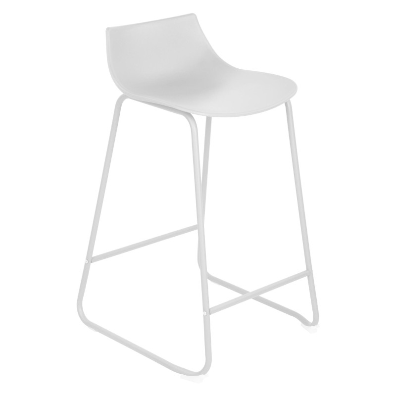 Set di 2 sgabelli Derek seduta polipropilene bianco moderni casa
