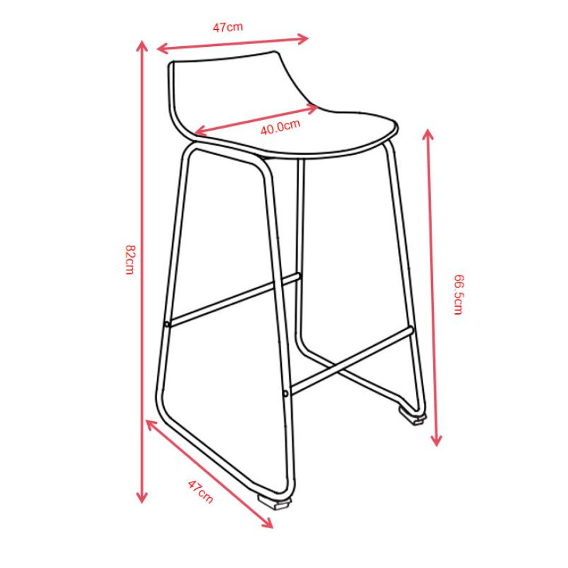 Set di 2 sgabelli Derek seduta polipropilene bianco moderni casa
