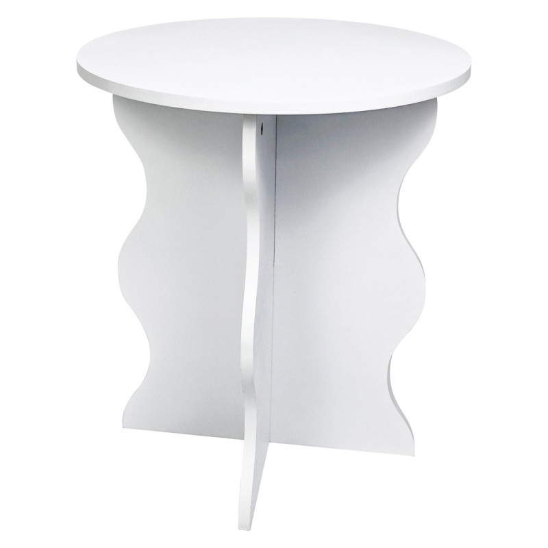 Set di 4 tavolini Sally 39x39x45cm MDF bianco moderni casa living
