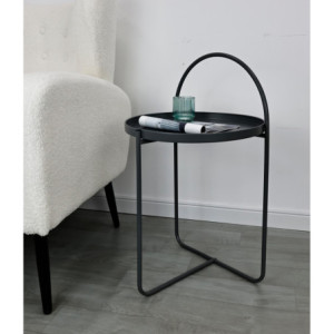 Zoom Set di 4 Tavolini Arky 41x41x66cm In Metallo Grigio Scuro