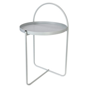 Set di 4 Tavolini Arky 41x41x66cm In Metallo Bianco