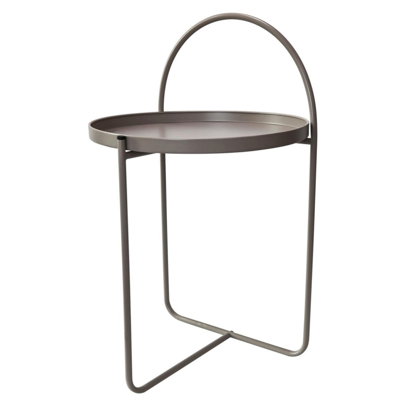 Set di 4 tavolini Arky 41x41x66cm metallo tortora moderno casa