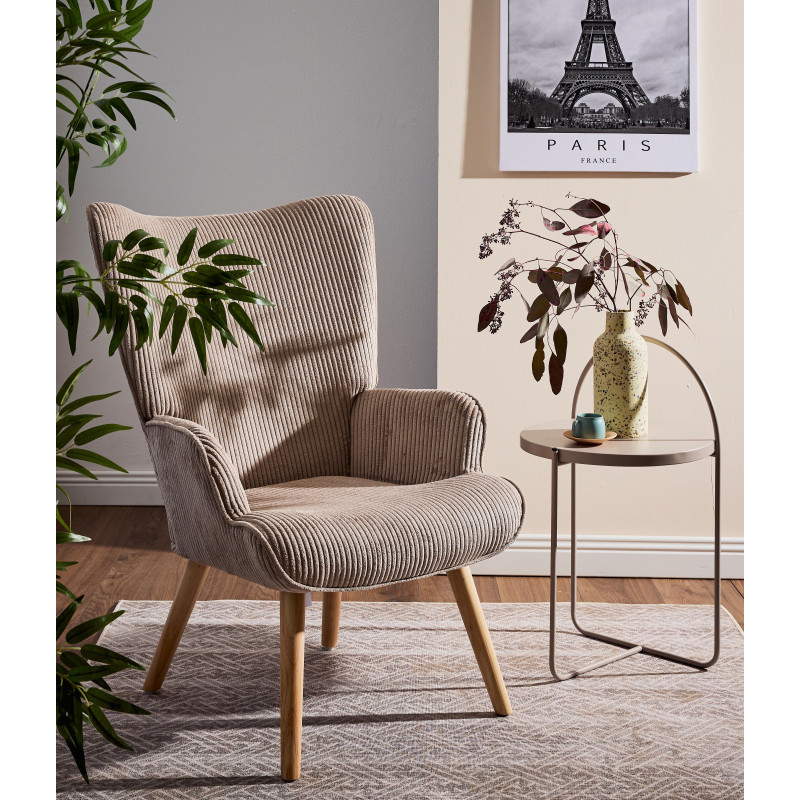 Set di 4 tavolini Arky 41x41x66cm metallo tortora moderno casa