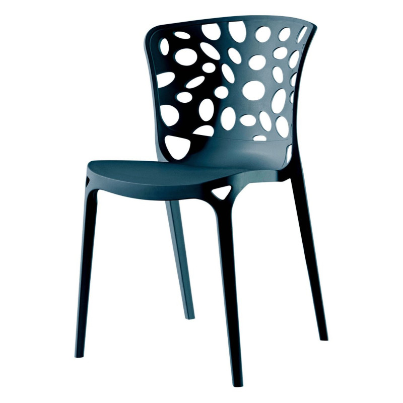 Set di 4 sedie Ade blu ottanio 55x50x83cm imbottite moderne casa