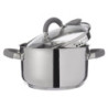 Set di 4 scolatutto cm 24 inox 18/10 con protezioni silicone cucina